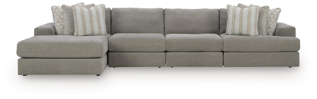 Avaliyah Ash Chenille 4-Piece Sectional with Chaise from Decor Furniture