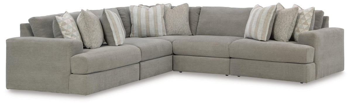 Avaliyah Ash 5-Piece Sectional with Ottoman - image 3
