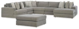 Avaliyah Ash 6-Piece Sectional with Ottoman - image 2