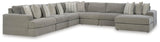 Avaliyah Ash 7-Piece Sectional with Ottoman - image 3