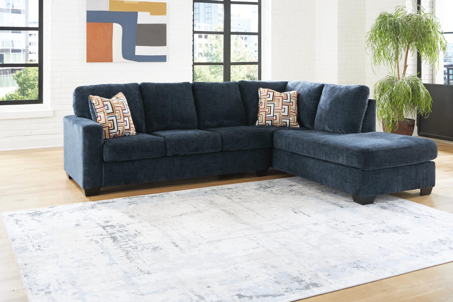 Aviemore Ink Chenille 2-Piece Sectional with Chaise from Decor Furniture