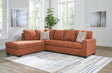 Aviemore Spice Chenille 2-Piece Sectional with Chaise from Decor Furniture