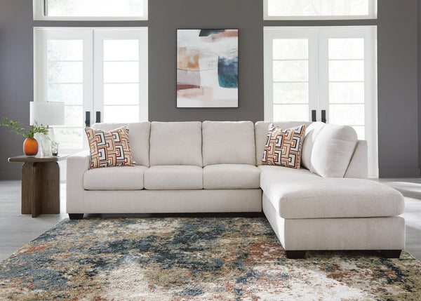 Aviemore Stone Chenille 2-Piece Sectional with Chaise from Decor Furniture