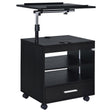 Lerma 1-Drawer Adjustable Tray Top Nightstand with Speaker Black Ash — product view