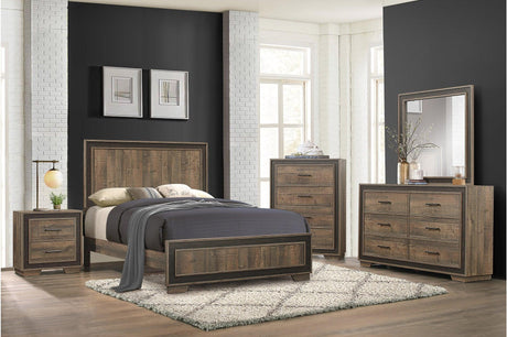 Ellendale Mahogany Panel Bedroom Set bed main view