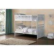 Close-up of Galen White Twin-Over-Twin Bunk Bed construction