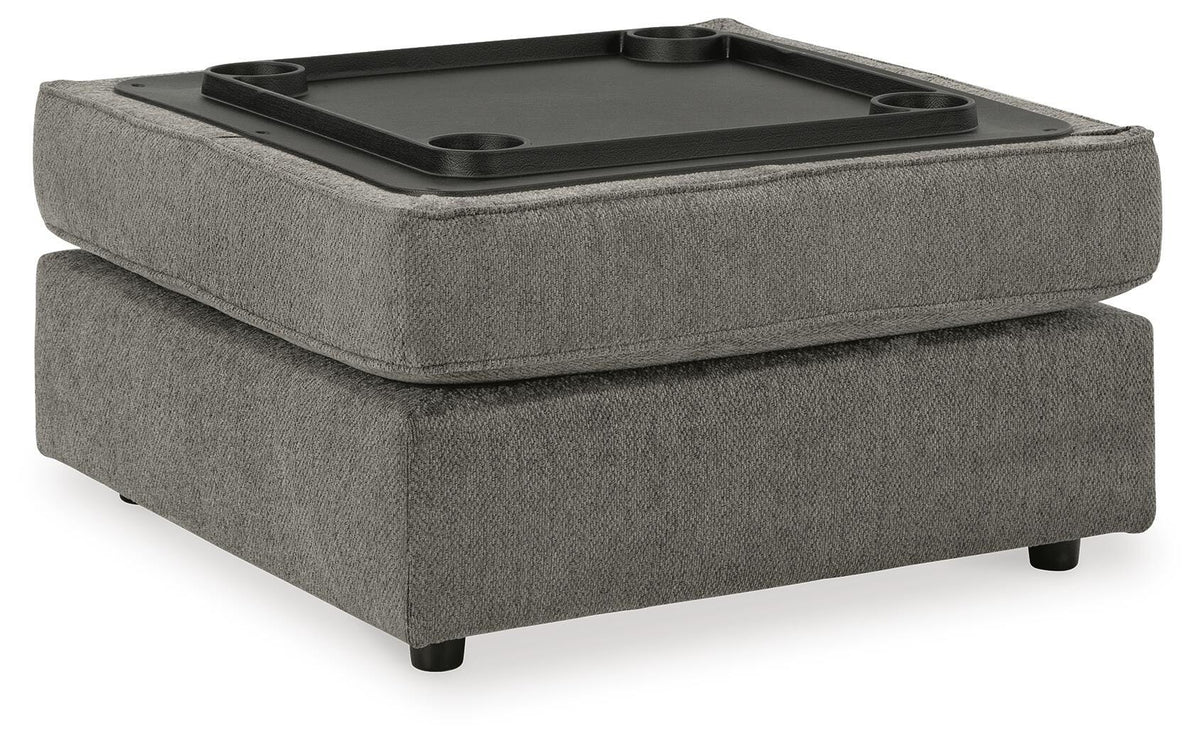O'Phannon Putty 2-Piece Sectional with Ottoman — angled view
