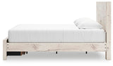 Lawroy Light Natural King Panel Storage Bed — side view