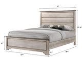 Bedroom view of Patterson Pine panel bed set