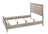 Patterson Driftwood Modern Sturdy, Wood King Panel Bed - Ella Furniture
