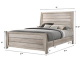 Top view showing driftwood gray finish and smooth drawer fronts