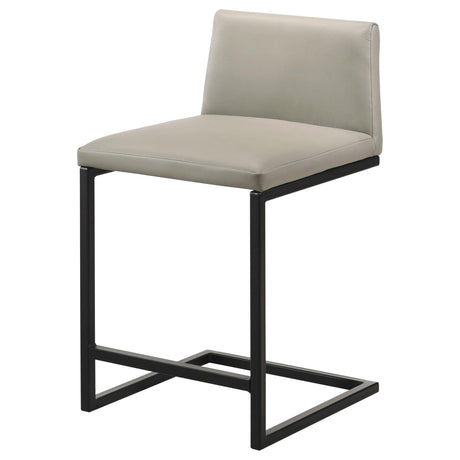 Vardon Genuine Leather Tan Counter Height Chair Set of 2 — product image 4