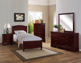Full view of Louis Philip Bedroom Collection chest in cherry wood