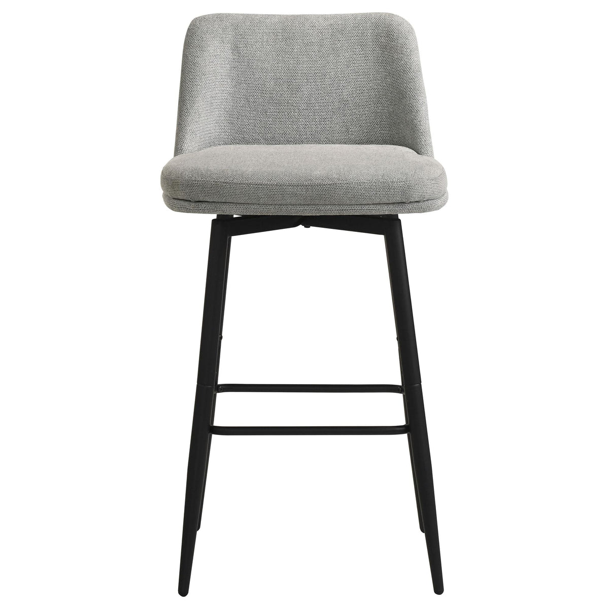 Mellor Fabric Upholstered Swivel Bar Chair Grey (Set of 2) — product image 3