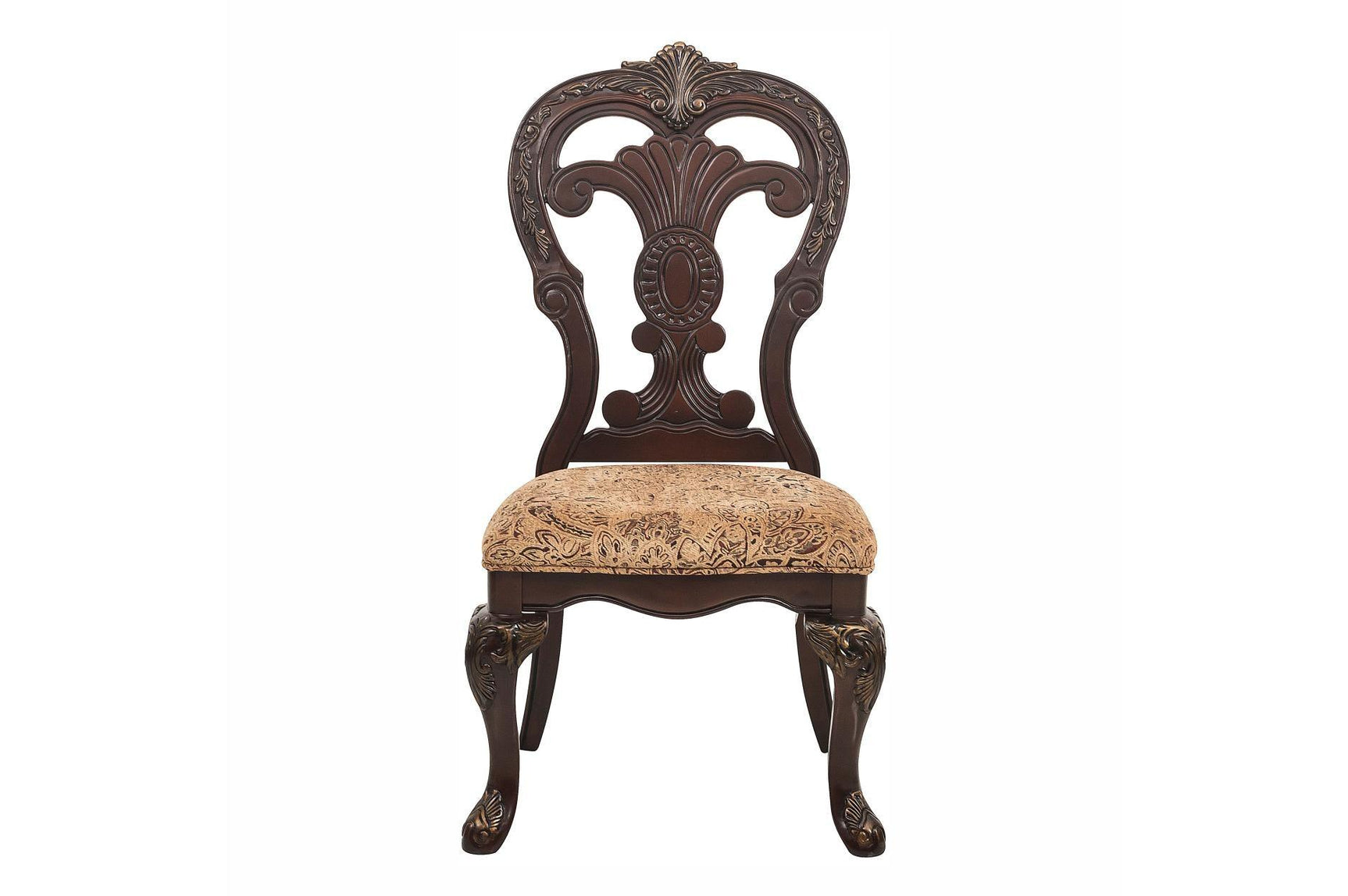 Deryn Park Cherry Modern Classic Traditional Solid Wood Upholstered Oval Dining Room Set - Ella Furniture