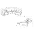 Rojas 3-Piece Dual Power L-Shaped Sectional Sofa with Bluetooth Black — product view