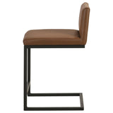 Vardon Dark Brown Genuine Leather Counter Height Chairs (Set of 2) — product image 5