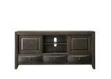 Emily Gray Upholstered Platform King Bed with bookcase storage
