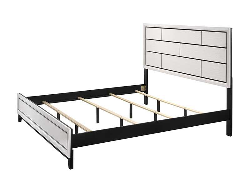 Akerson Chalk Twin Panel Bed front view