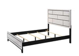 Akerson Chalk King Wood Panel Bed front view