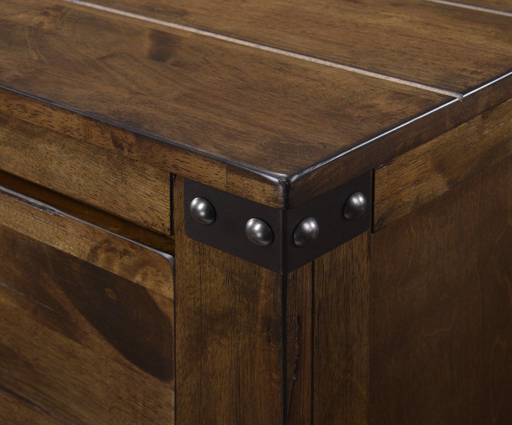 Curtis Brown Rustic Panel Bedroom Set front view chest