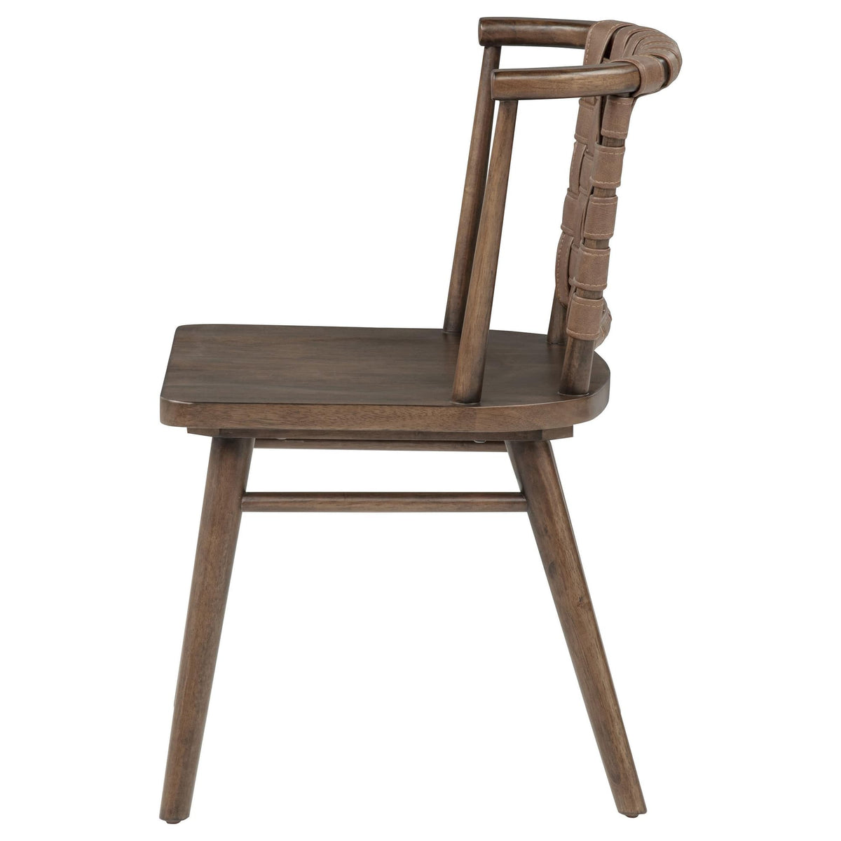 Tallis Brown Woven Leatherette Back Dining Side Chair Set of 2 — product image 5