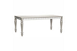 Orsina Pearl Faux Leather Rectangular Dining Room Set main view