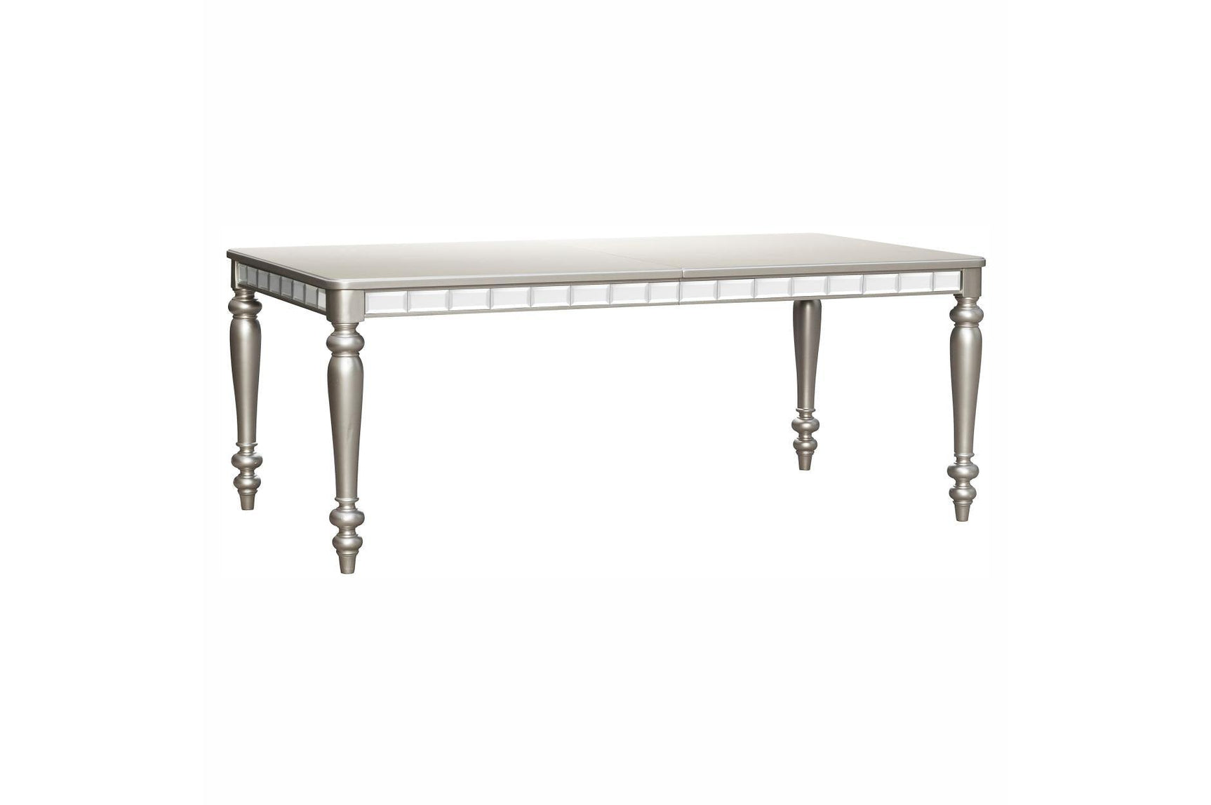 Orsina Pearl Faux Leather Rectangular Dining Room Set main view