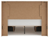 Lawroy Light Natural Queen Panel Bed with Storage — back view