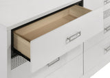 Viana 6-Drawer Bedroom Dresser White High Gloss — product image 10
