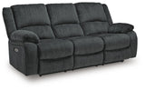 Draycoll Slate Sofa, Loveseat and Recliner Set — angled view