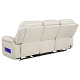 Rojas 2-Piece Dual Power Reclining Sofa Set with Drop-Down Console Greige — product image 5