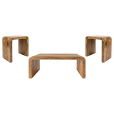Booker 3-Piece Mango Wood Coffee and End Table Set Natural — product image 2