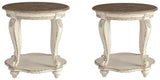 Realyn White/Brown 2 End Tables — product image 2