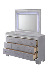 Lillian Night Stand with two dovetail drawers in silver wood finish