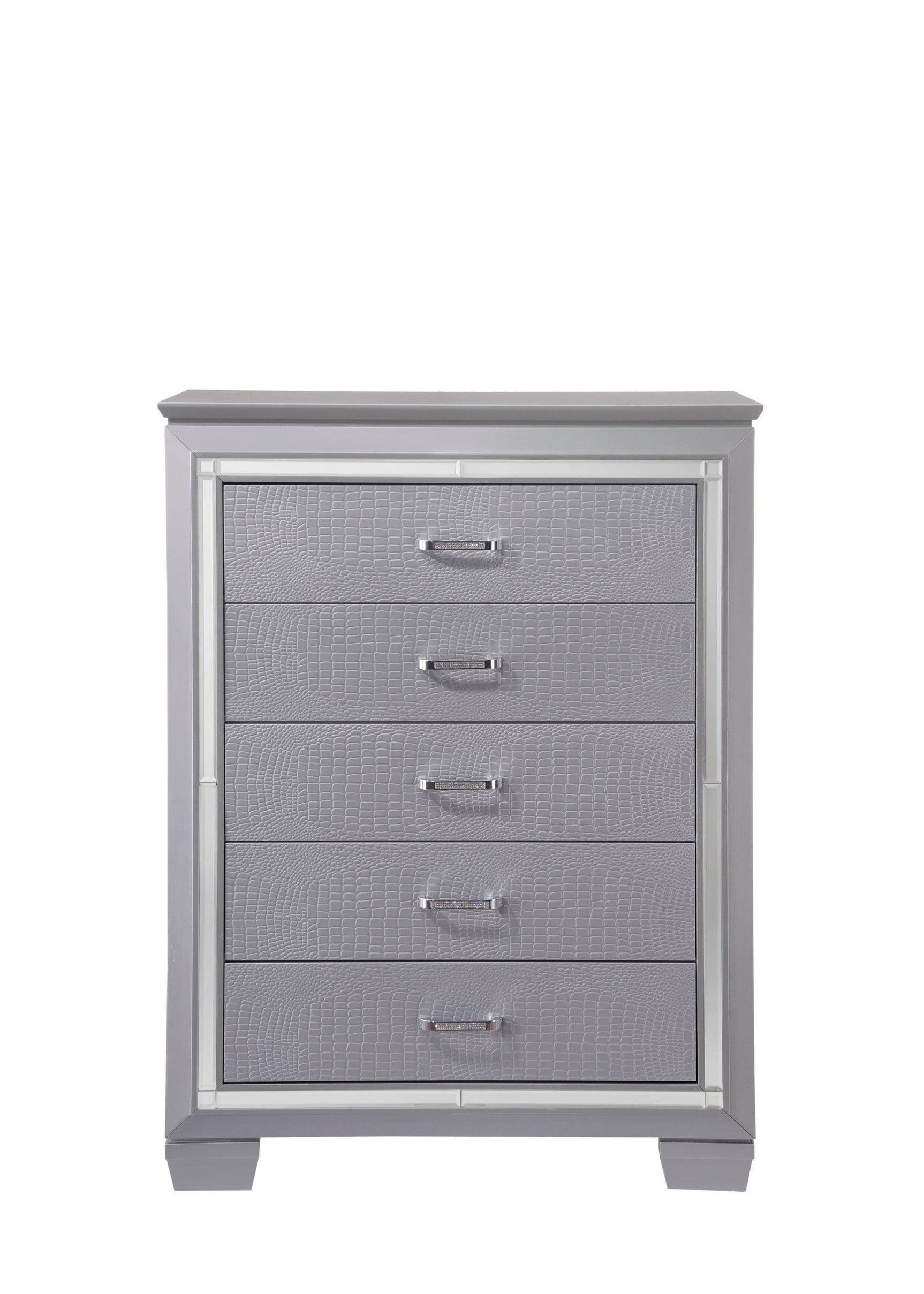 Lillian dresser with black hardware close-up