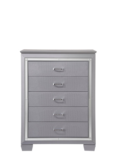 Lillian dresser with black hardware close-up