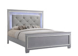 Side view showing metal frame and footboard