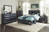 Rosemont Midnight Blue Bedroom Set front view of bed