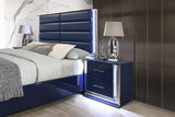 Aya LED Storage Platform Queen Bed side angle