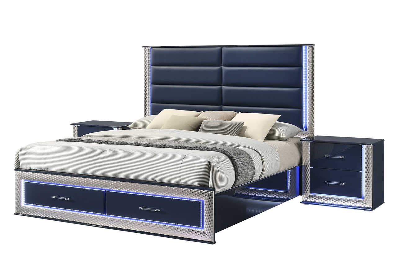 Modern Aya nightstand showing highgloss finish and LED