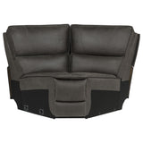 Marcell 7-Piece L-Shaped Power Reclining Sectional with Dual Consoles Grey — product image 9