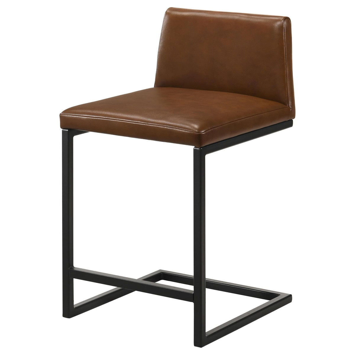 Vardon Dark Brown Genuine Leather Counter Height Chairs (Set of 2) — product image 4