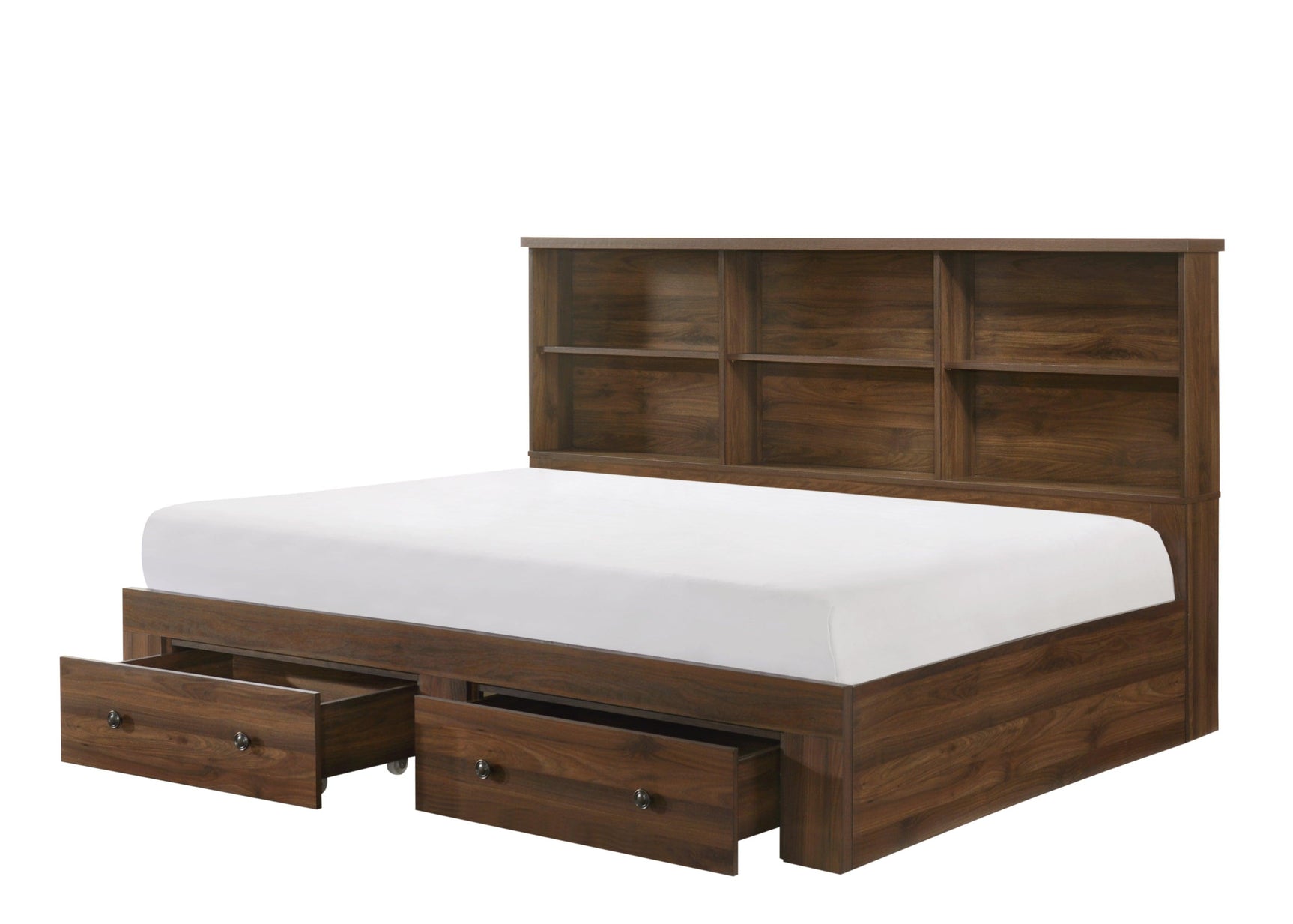 Millie Cherry Brown Twin Panel Bed front view