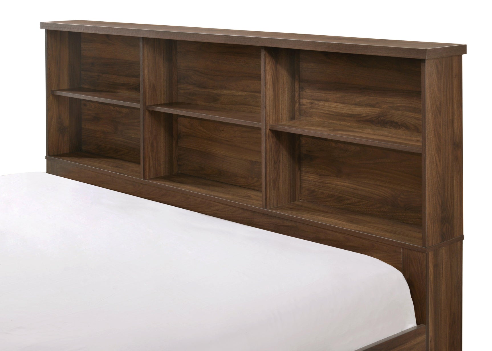 Millie Cherry Brown Full Bed detail on wood grain