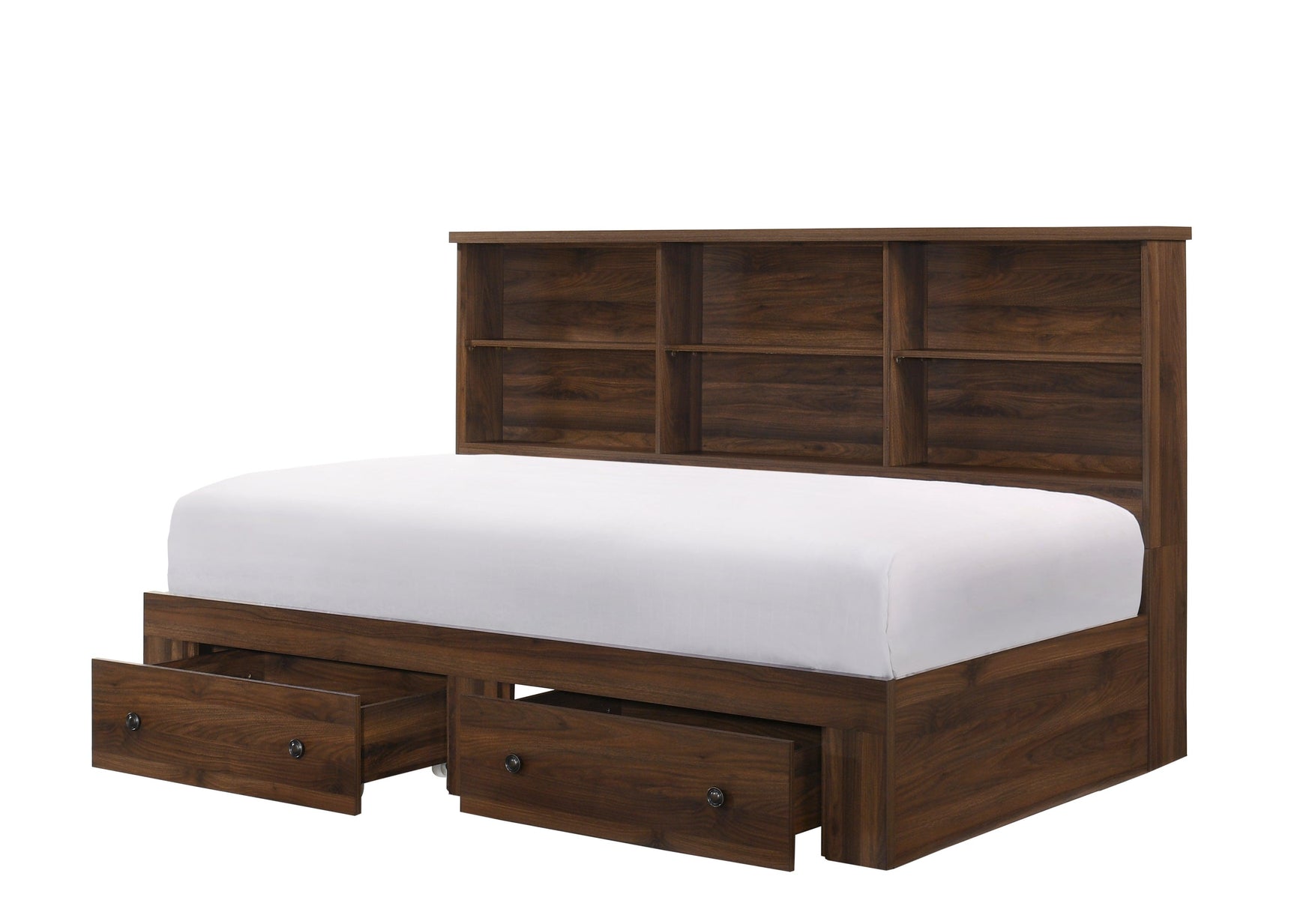 Millie Cherry Brown Twin Panel Bed front view