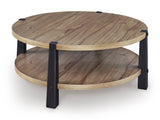 Light Brown and Black 45.5-Inch Coffee Table — product image 3