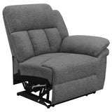 Wide angle of Bahrain home theater seating in living room setup
