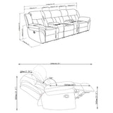 Bahrain 5-piece theater seating full set displayed