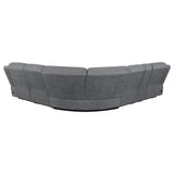 Cup holders with removable stainless steel inserts on Bahrain sectional